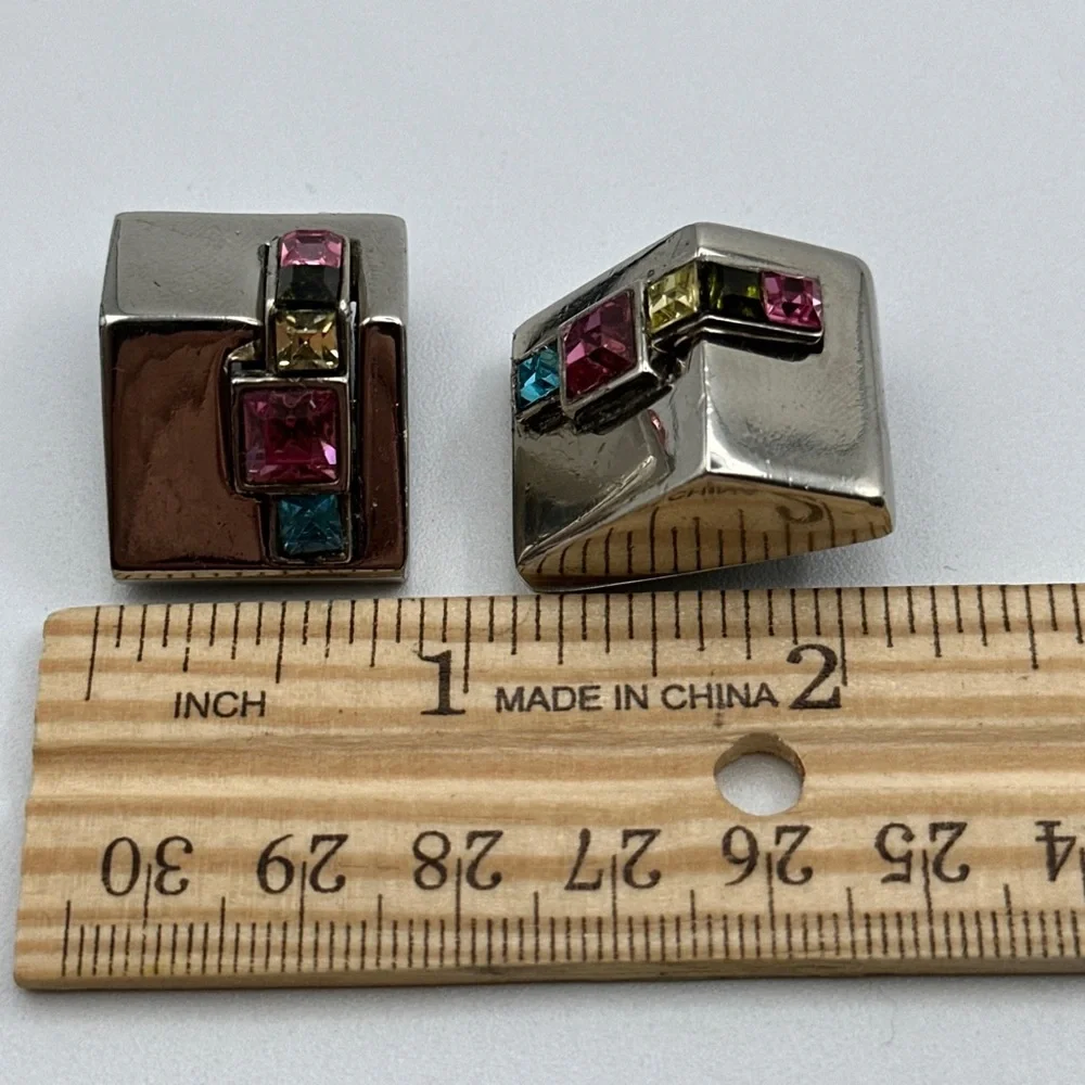 Vintage Givenchy Rhinestone Haute Couture Earrings - Picture 3 of 9